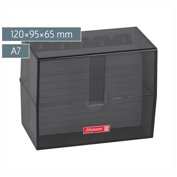 Karteikasten Colour Code gefüllt | 120×95×65 mm, A7, onyx