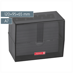 Karteikasten Colour Code gefüllt | 120×95×65 mm, A7, onyx