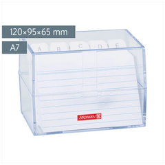 Karteikasten gefüllt | 120×95×65 mm, A7, transparent