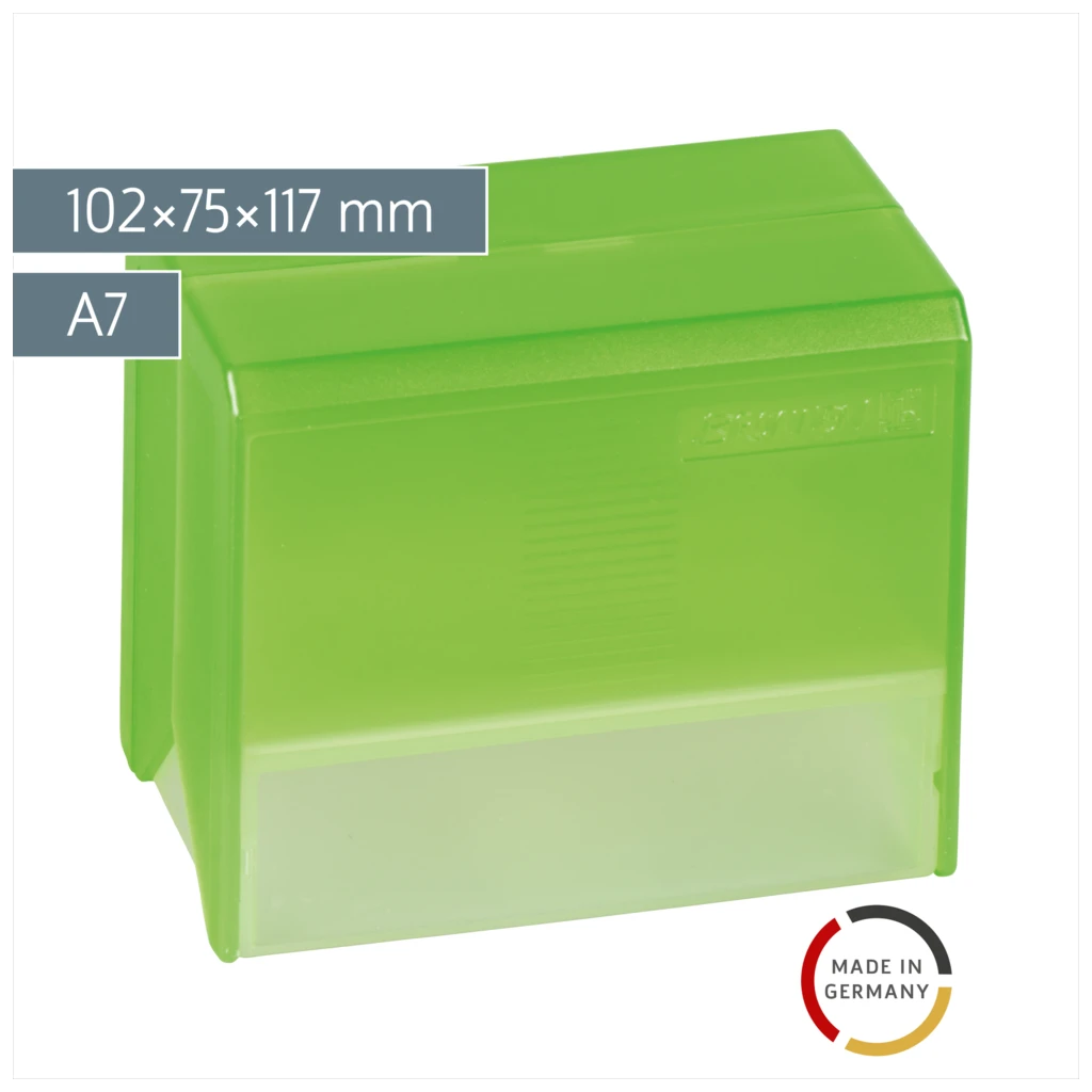 Karteikasten | 102×75×117 mm, A7, maigrün