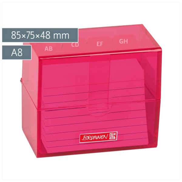 Karteikasten Colour Code gefüllt | 85×75×48 mm, A8, tulip