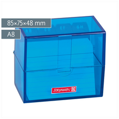 Karteikasten Colour Code gefüllt | 85×75×48 mm, A8, azur