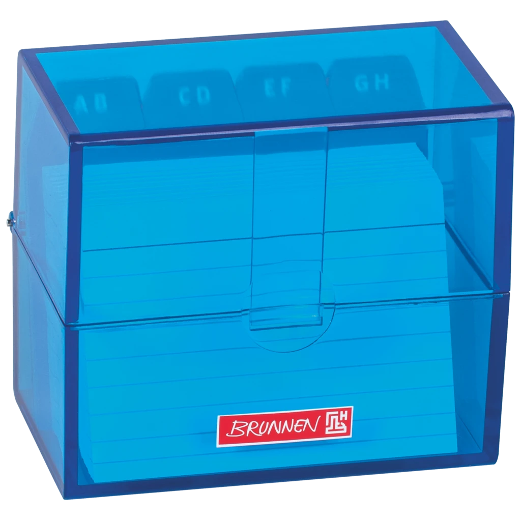 Karteikasten Colour Code gefüllt | 85×75×48 mm, A8, azur