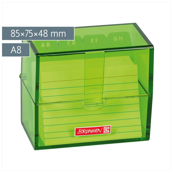 Karteikasten Colour Code gefüllt | 85×75×48 mm, A8, kiwi
