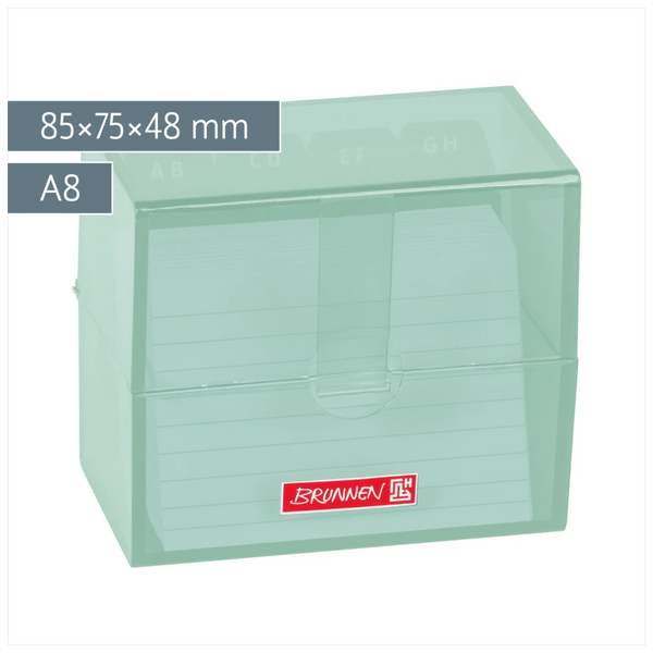 Karteikasten Colour Code gefüllt | 85×75×48 mm, A8, mint