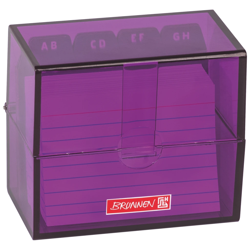 Karteikasten Colour Code gefüllt | 85×75×48 mm, A8, purple