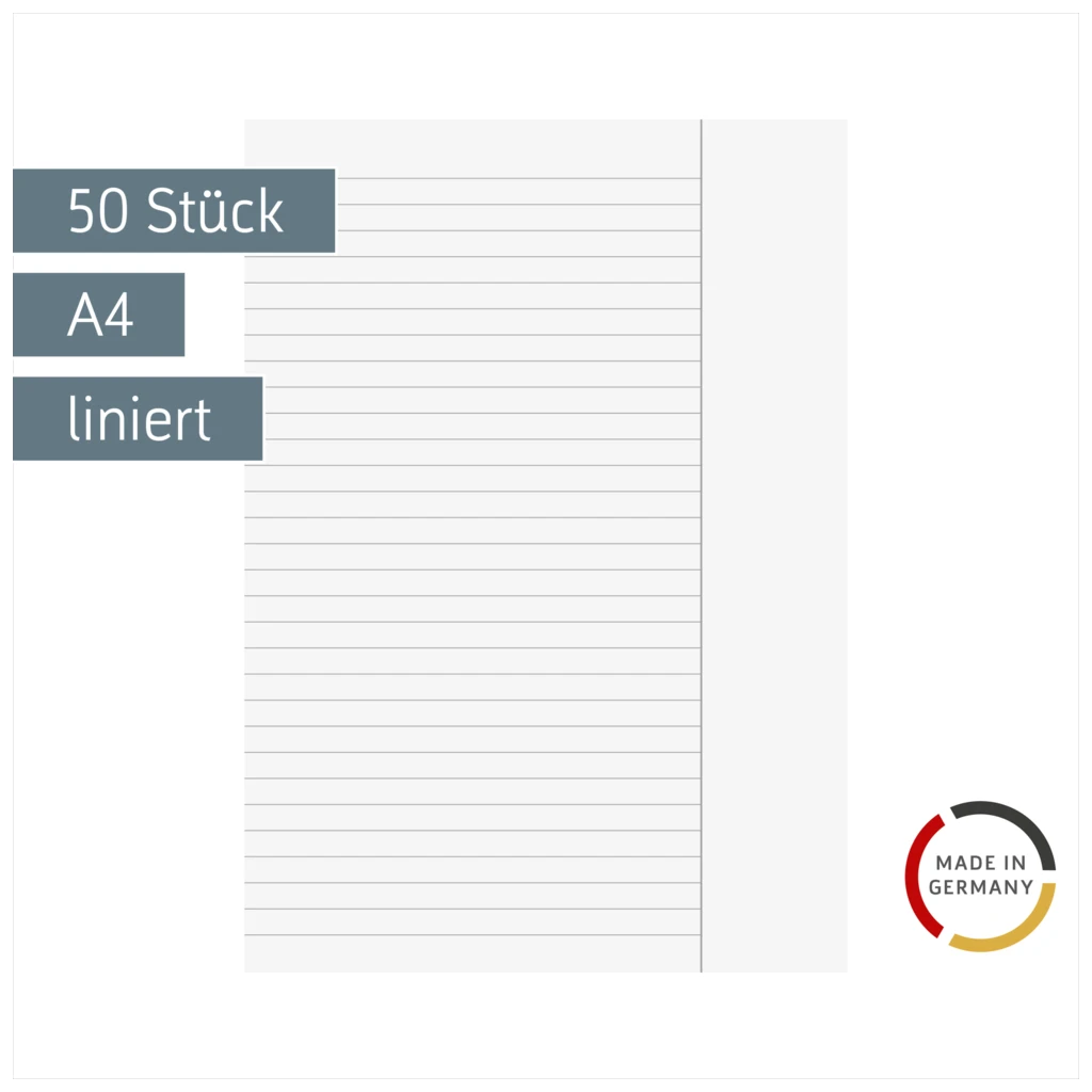 Kanzleibogen | A4, Lineatur 25, weiß, 50 Stück