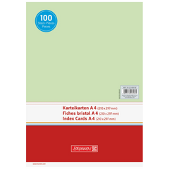 Karteikarten | A4, unliniert, grün, 100 Stück