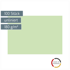 Karteikarten | A5, unliniert, grün, 100 Stück