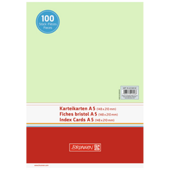 Karteikarten | A5, unliniert, grün, 100 Stück