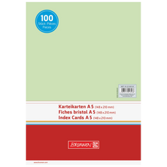 Karteikarten | 210×148 mm, A5, unliniert, grün, 100 Stück