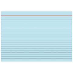 Karteikarten | A5, liniert, blau, 100 Stück