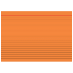 Karteikarten | A5, liniert, orange, 100 Stück