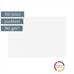 Karteikarten | A5, dotted, weiß, 100 Stück