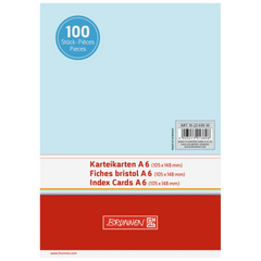 Karteikarten | A6, unliniert, blau, 100 Stück