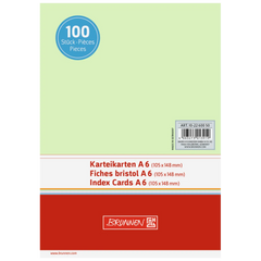 Karteikarten | A6, unliniert, grün, 100 Stück