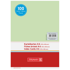 Karteikarten | 148×105 mm, A6, unliniert, grün, 100 Stück
