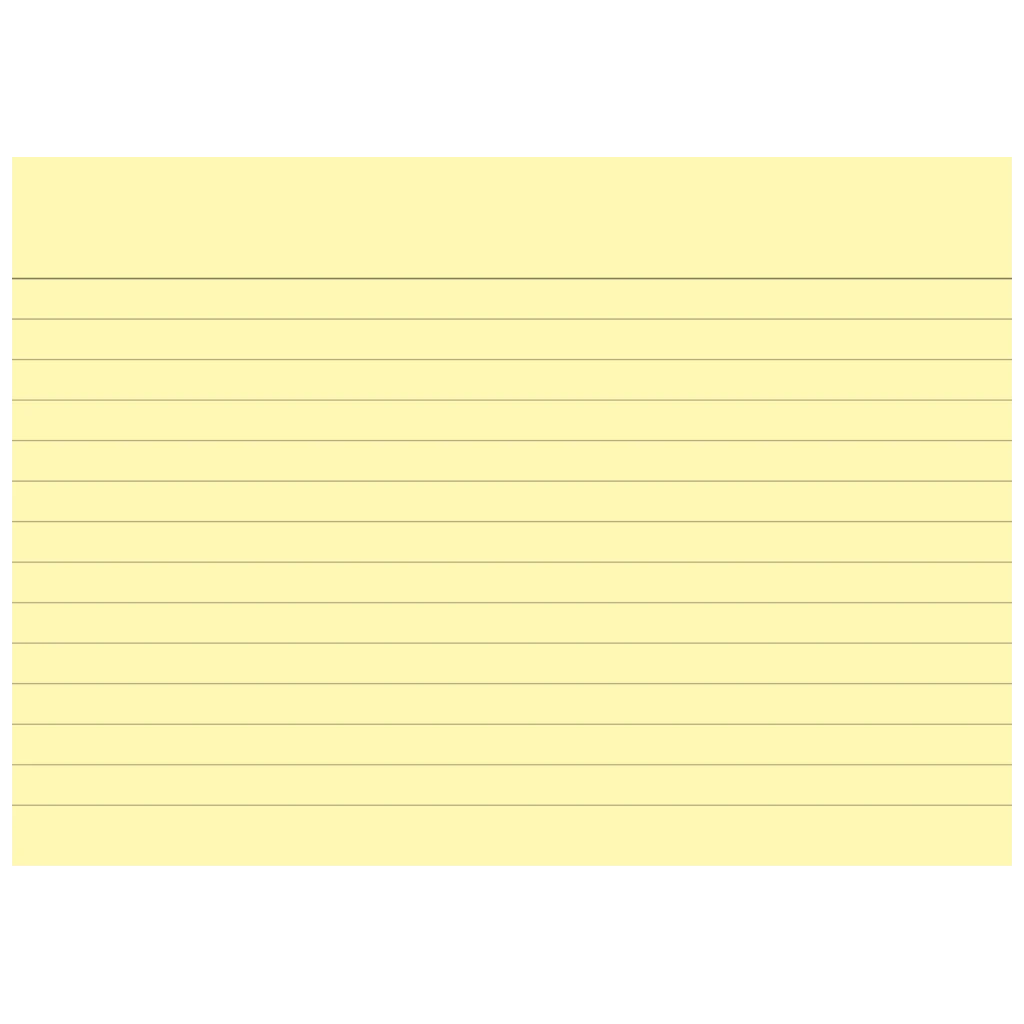 Karteikarten | 148×105 mm, A6, liniert, gelb, 100 Stück