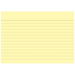 Karteikarten | 148×105 mm, A6, liniert, gelb, 100 Stück