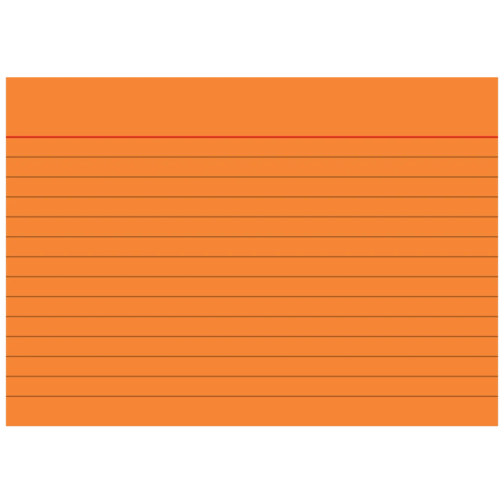 Karteikarten | A6, liniert, orange, 100 Stück