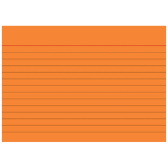 Karteikarten | A6, liniert, orange, 100 Stück