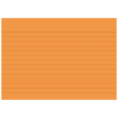 Karteikarten | 148×105 mm, A6, liniert, orange, 100 Stück