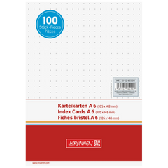Karteikarten | A6, dotted, weiß, 100 Stück