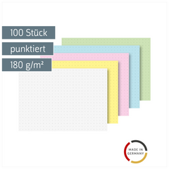 Karteikarten | A6, dotted, sortiert, 100 Stück