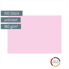 Karteikarten | A7, unliniert, rot, 100 Stück