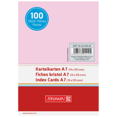 Karteikarten | A7, unliniert, rot, 100 Stück