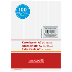 Karteikarten | A7, liniert, weiß, 100 Stück