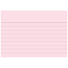 Karteikarten | A7, liniert, rot, 100 Stück