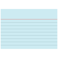 Karteikarten | A7, liniert, blau, 100 Stück