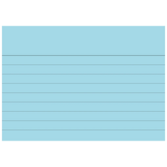 Karteikarten | A7, liniert, blau, 100 Stück