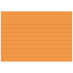 Karteikarten | A7, liniert, orange, 100 Stück