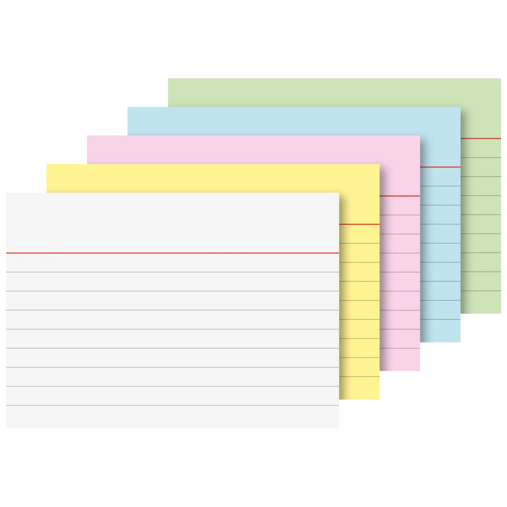 Karteikarten | A7, liniert, sortiert, 100 Stück