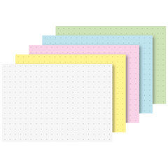 Karteikarten | 105×74 mm, A7, dotted, sortiert, 100 Stück
