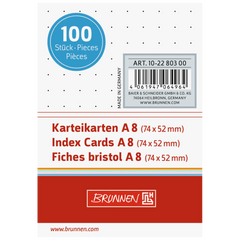 Karteikarten | A8, dotted, weiß, 100 Stück