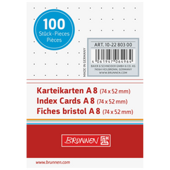 Karteikarten | A8, dotted, weiß, 100 Stück