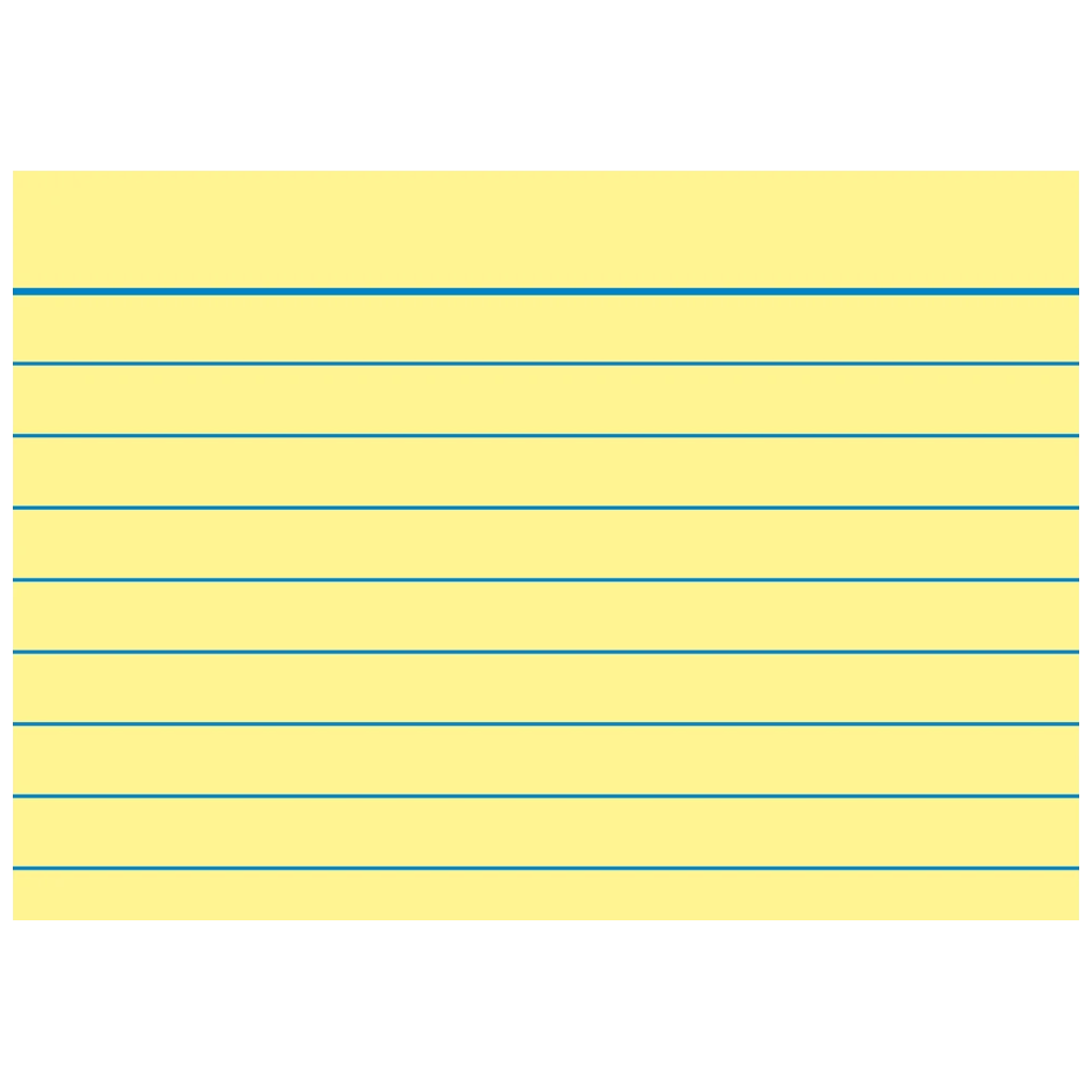 Karteikarten | A8, liniert, gelb, 100 Stück