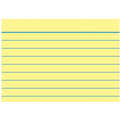 Karteikarten | A8, liniert, gelb, 100 Stück