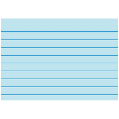 Karteikarten | A8, liniert, blau, 100 Stück