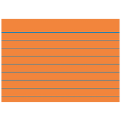 Karteikarten | A8, liniert, orange, 100 Stück