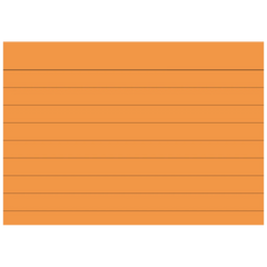 Karteikarten | 74×52 mm, A8, liniert, orange, 100 Stück