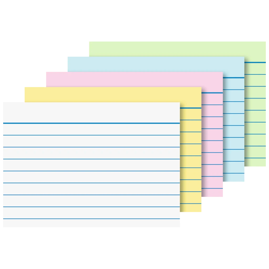 Karteikarten | A8, liniert, sortiert, 100 Stück