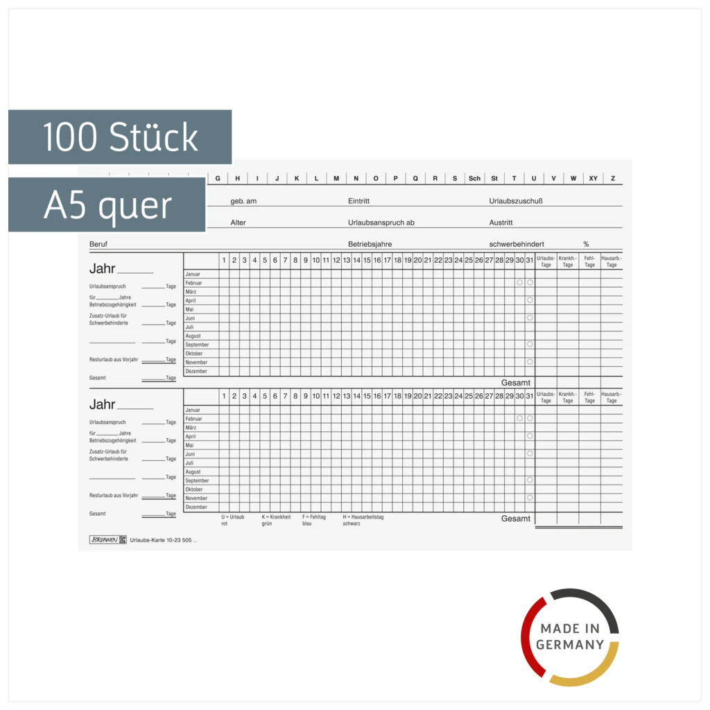 Urlaubskarten | A5 quer, weiß, 100 Stück
