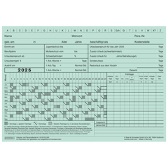 Urlaubskarten | A5 quer, grün, 100 Stück