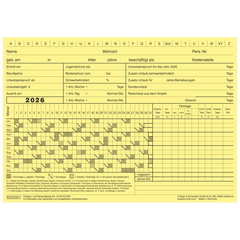 Urlaubskarten | A5 quer, gelb, 100 Stück