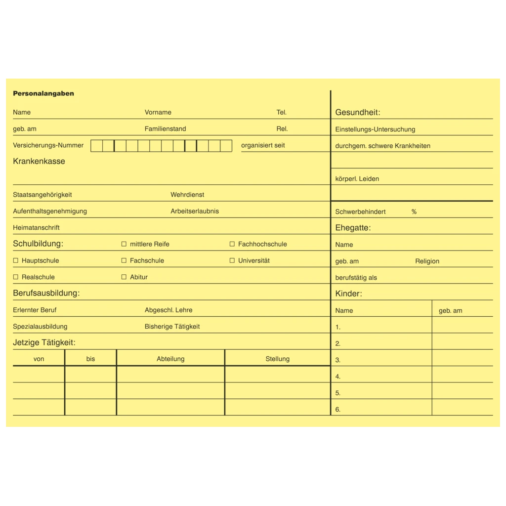 Urlaubskarten | A5 quer, gelb, 100 Stück