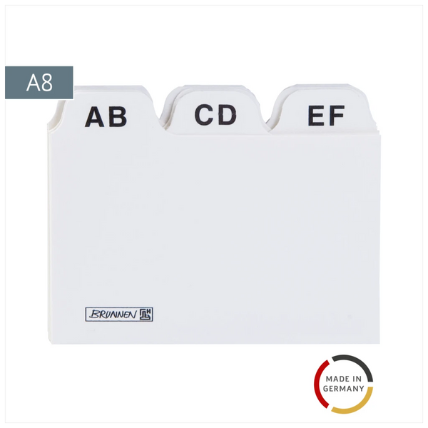 Karteiregister A-Z | A8, weiß